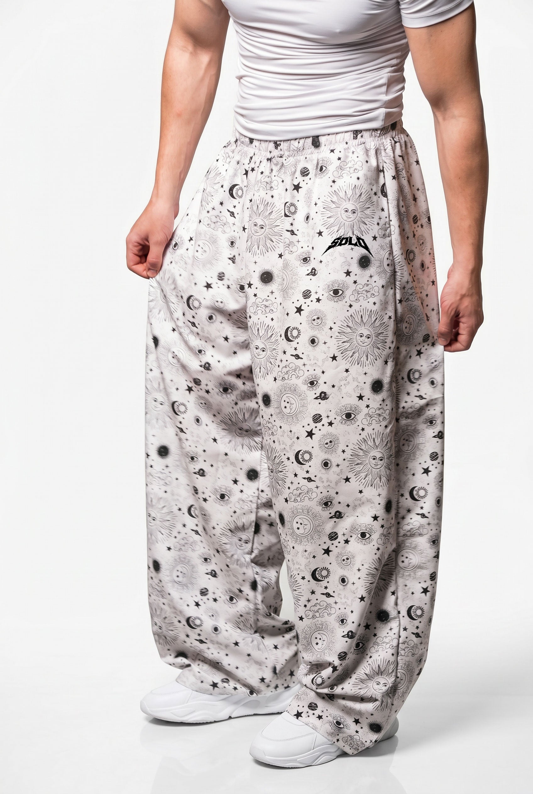 Starlight Wide SweatPants White
