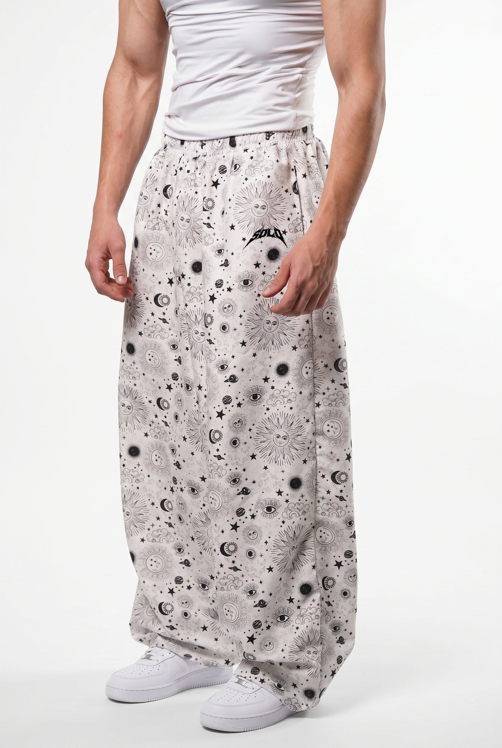 Starlight Wide SweatPants White