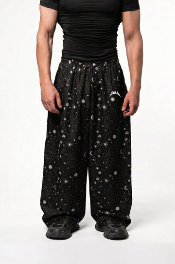 Starlight Wide SweatPants Black