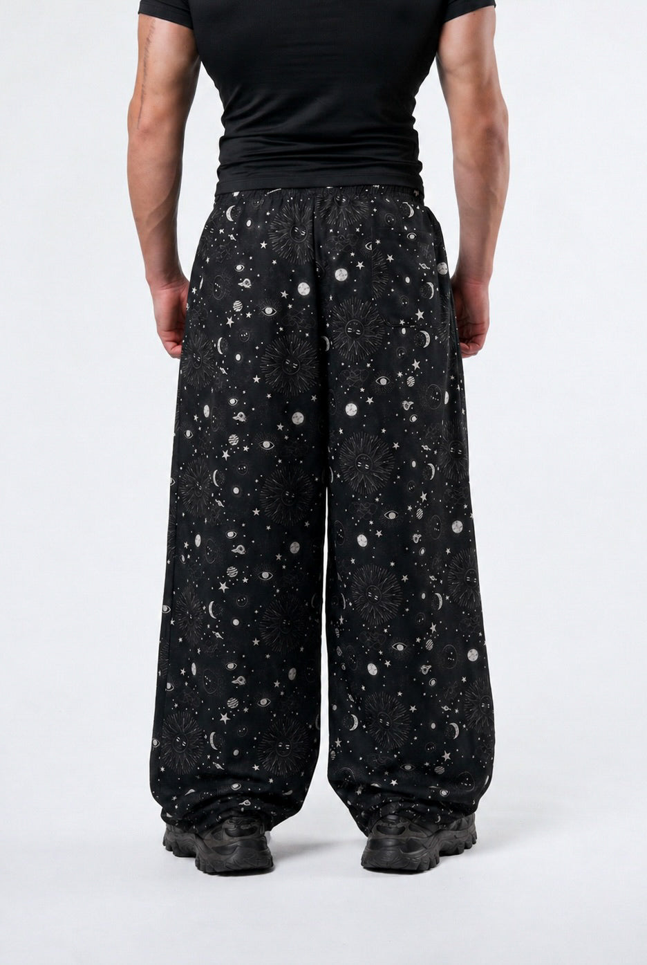 Starlight Wide SweatPants Black